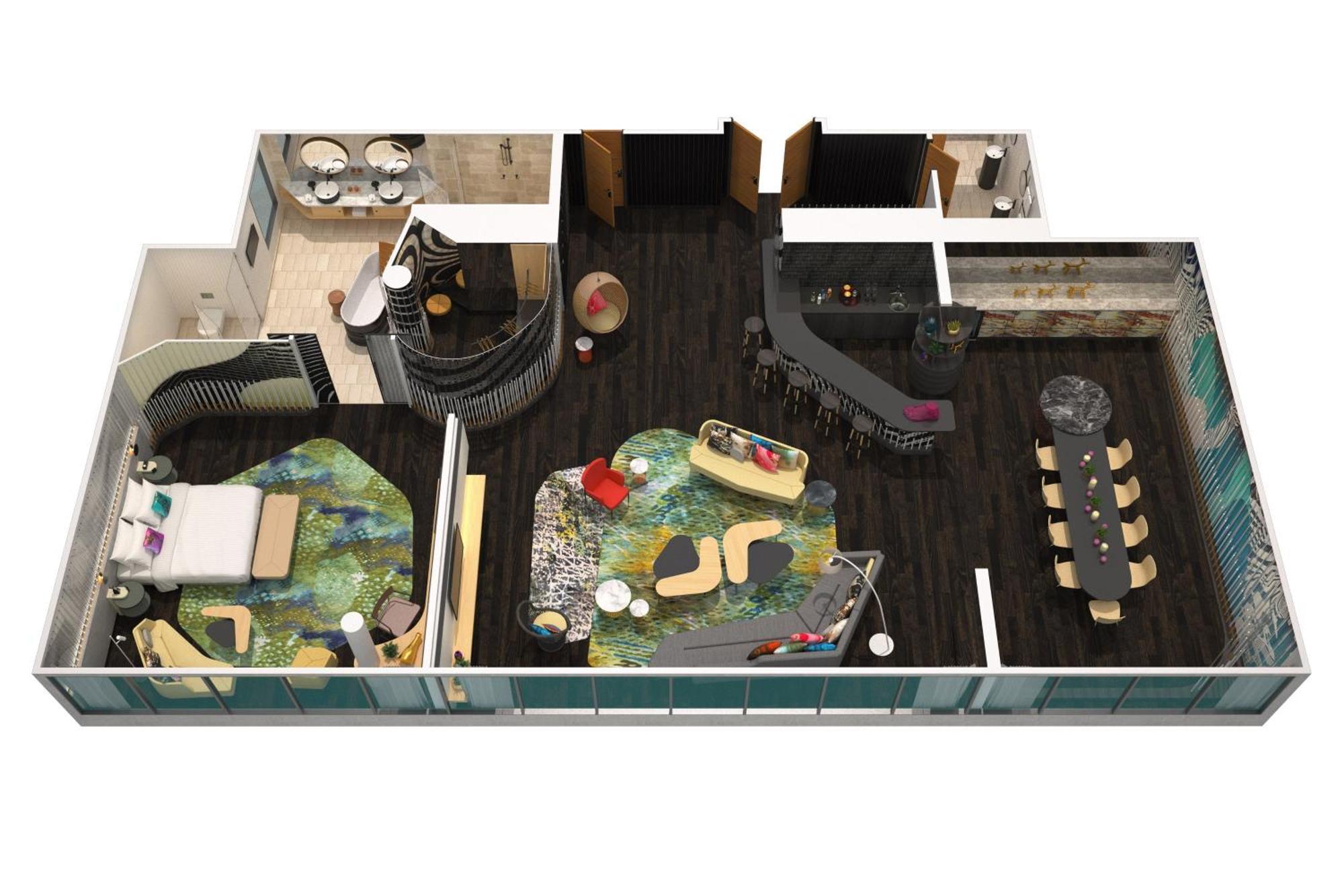 W Brisbane Hotel Ngoại thất bức ảnh 3D floor plan of the museum